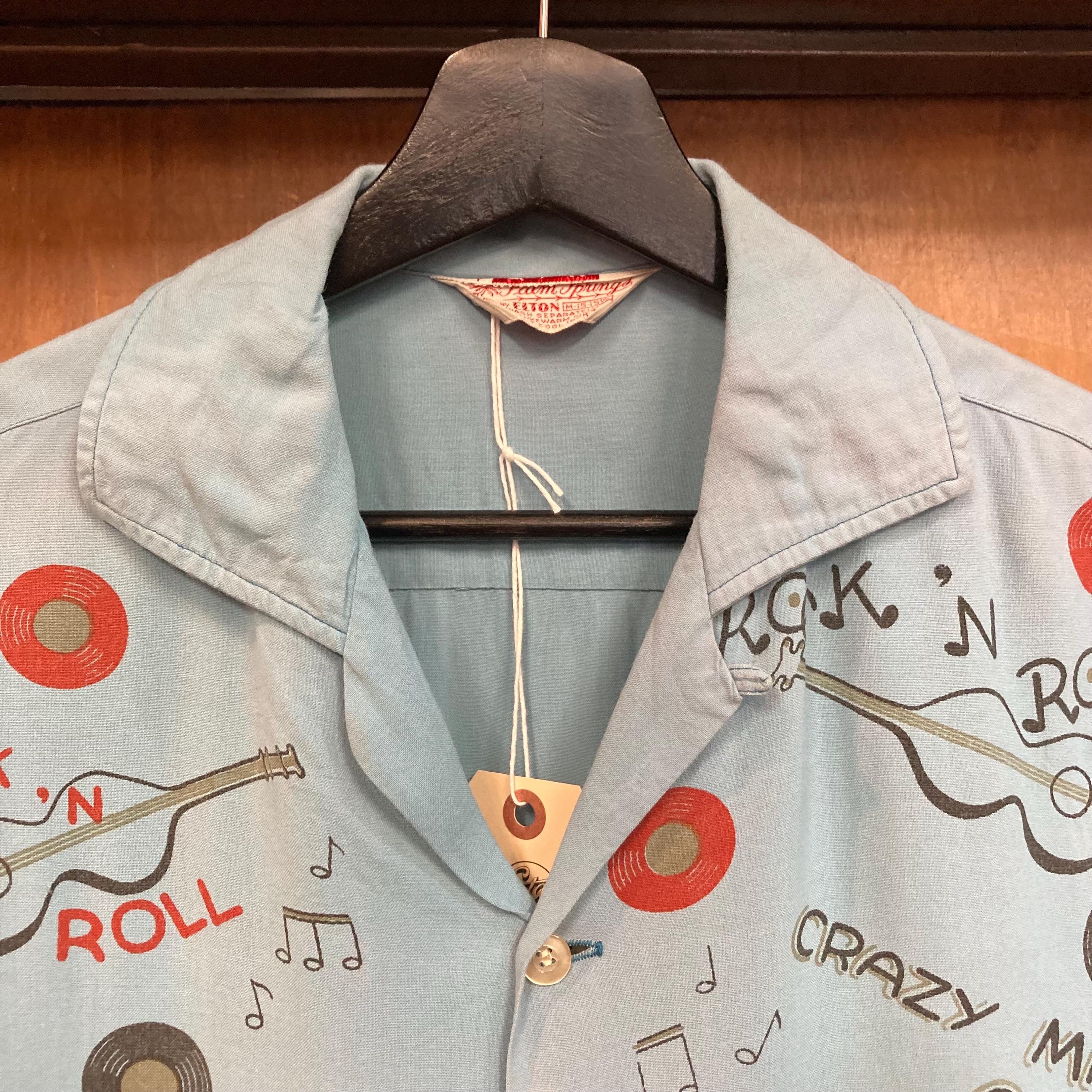 Vintage 1950's Original Rock N' Roll Rayon Rockabilly Shirt