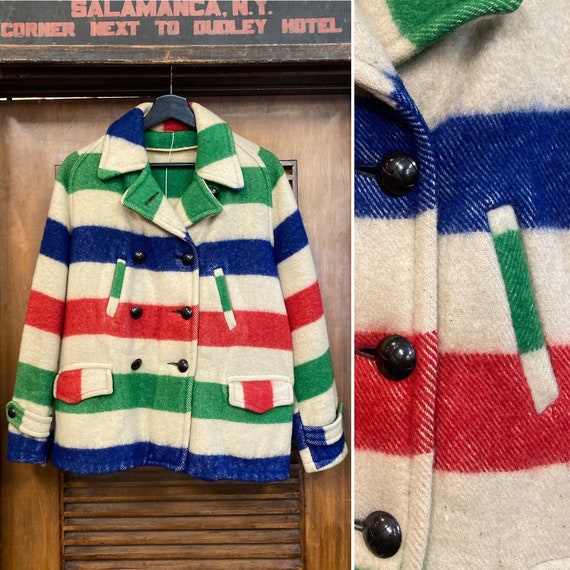 Vintage 1950’s Hudson Bay Style Peacoat Jacket, 50