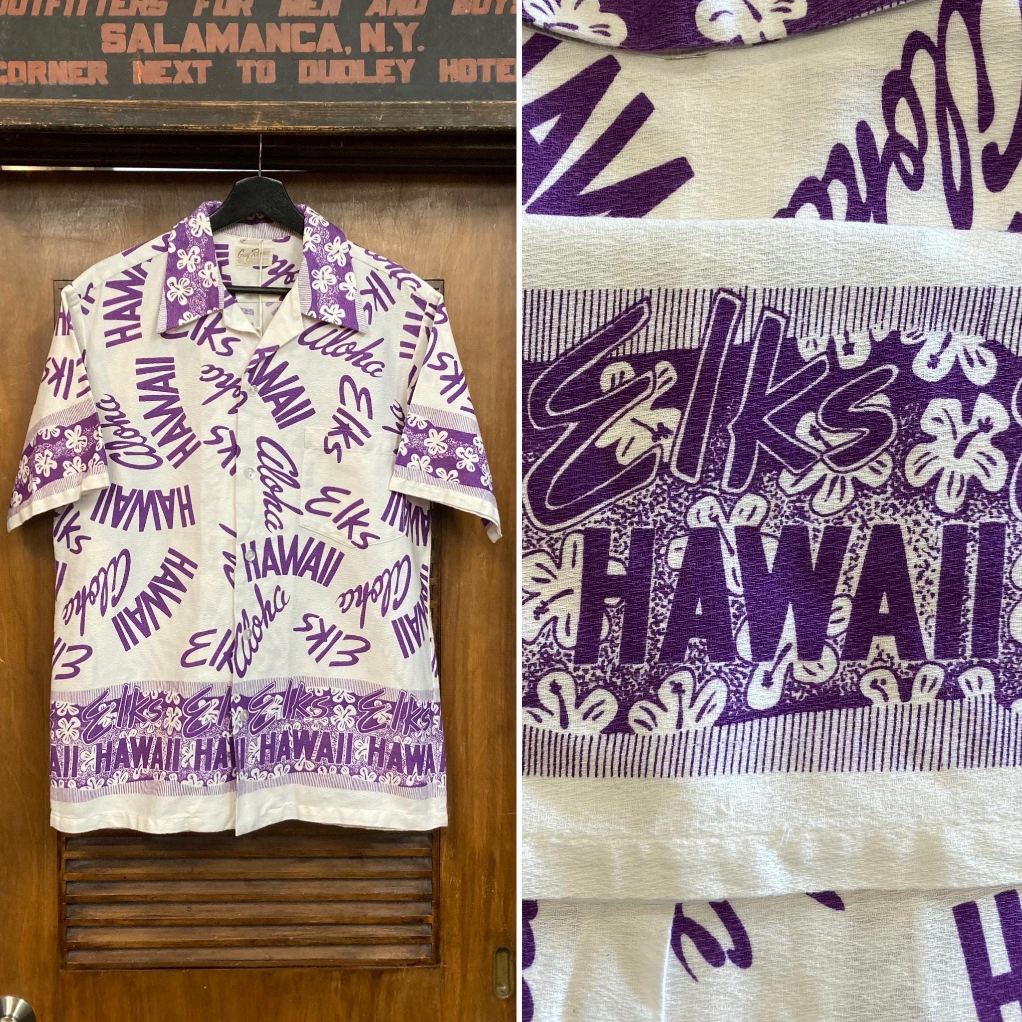 Vintage 1960's Elks Lodge Pop Art Mod Border Tiki Cotton Barkcloth