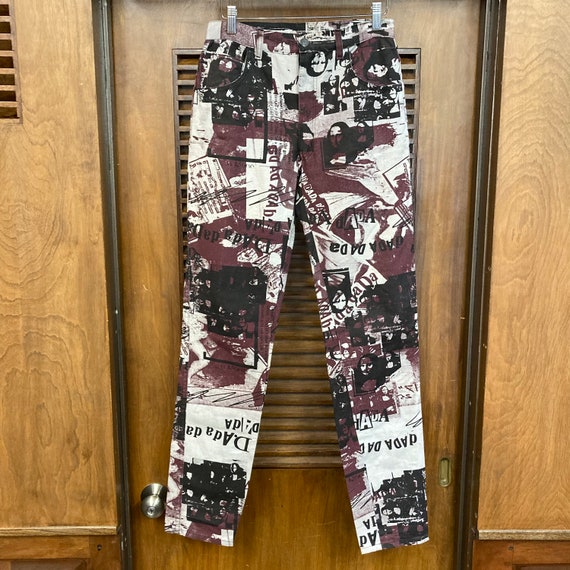 80s MODZART ストライプ　パンツ　　 パンク England USED】80's ModZart LONDON UNION JACK COTTON TRO