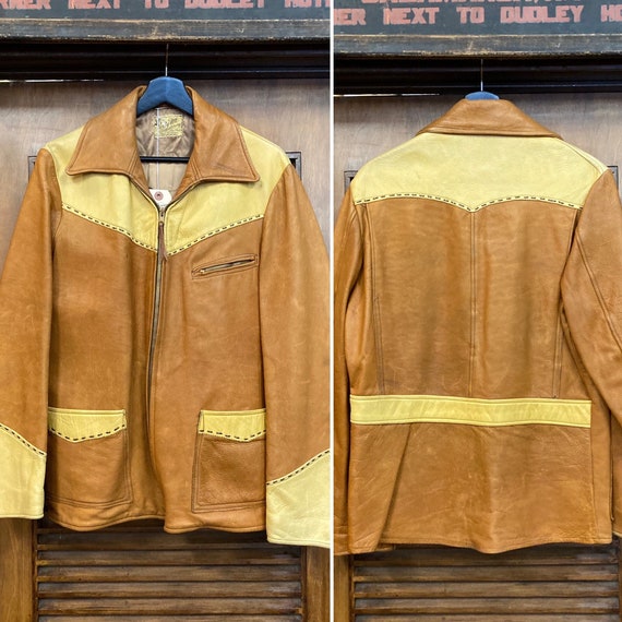 Vintage 1950’s Two-Tone Western Style Leather Jack