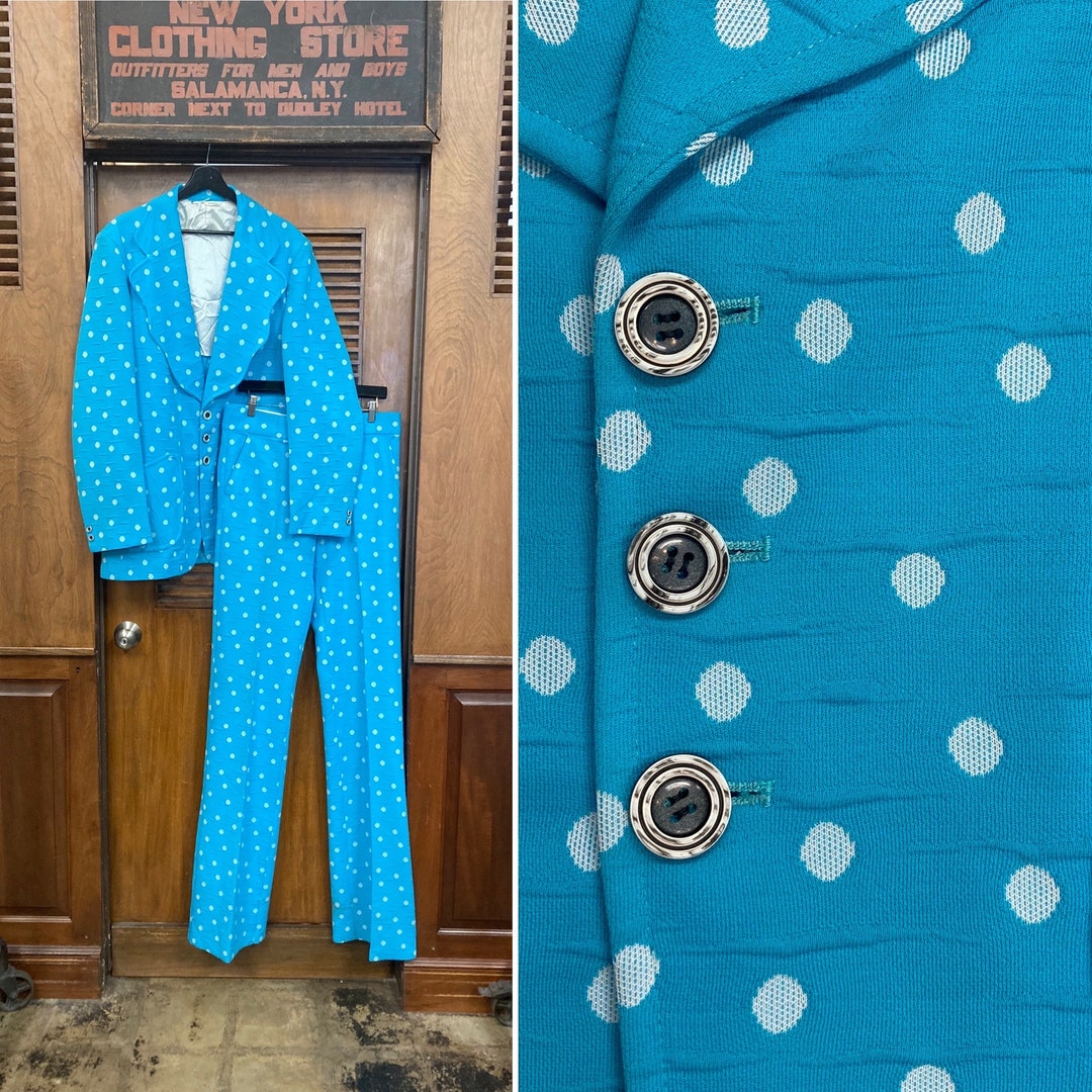 Vintage 1960’s Ultimate Mod Soul Pimp Disco Poly Knit Two Piece Suit ...