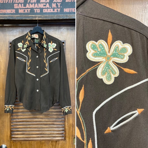 Vintage 1940s 101 Brand Western Cowboy Ladies Gabardine Embroidered Shirt Top, 40s Ranchwear, Vintage Clothing - Etsy Vintage 1940s 101 Brand Western Cowboy Ladies Gabardine Embroidered Shirt Top, 40s Ranchwear, Vintage Clothing - Etsy