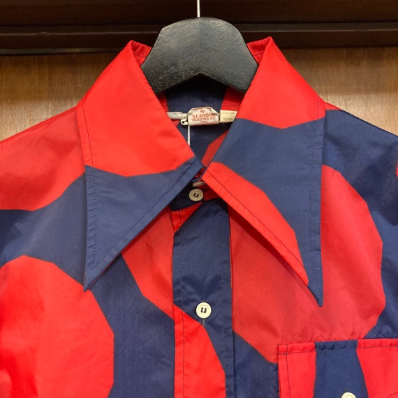 Vintage 1960’s Mod Op Art Nylon Rainwear Shirt Ja… - image 6