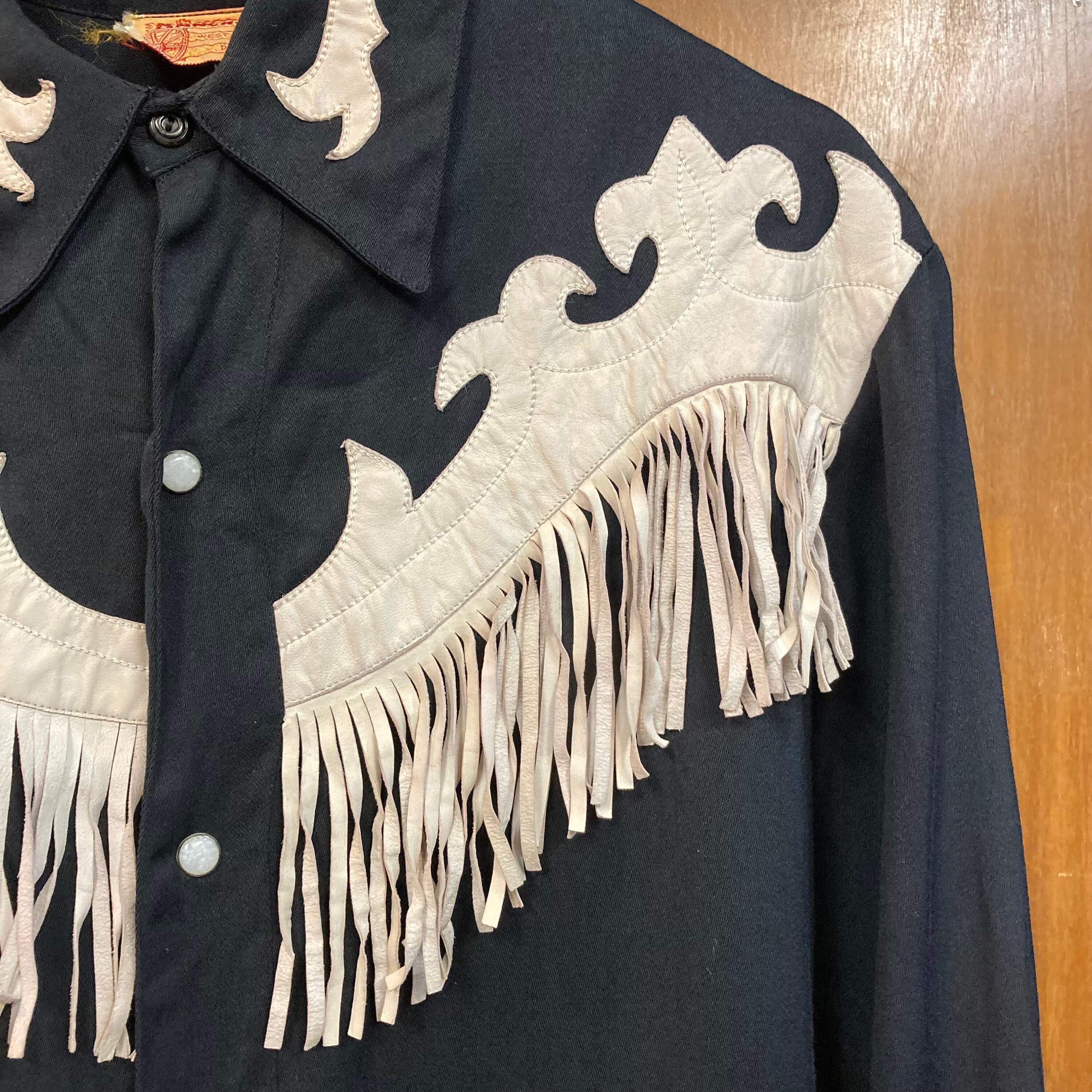 Vintage 1950's Jet Black “ranch-man” Rayon Gabardine Western