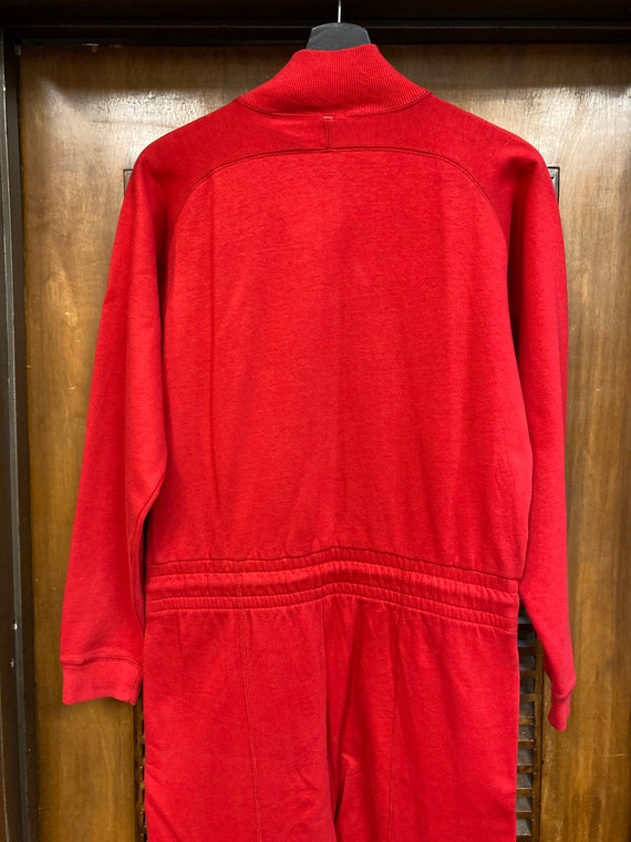 Vintage 1980’s Red Sweatshirt Streetwear New Wave… - image 8