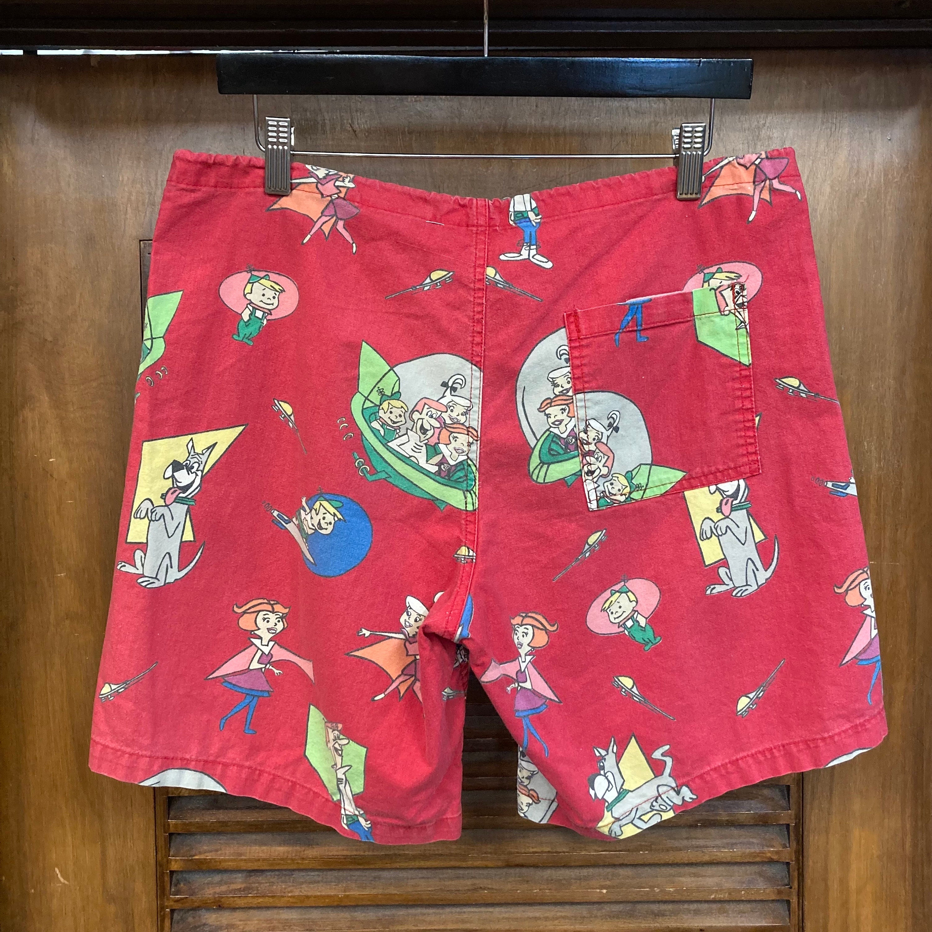 80s オリジナル life's a beach Jetsons shorts Vintage Life's A Beach Surfgear Shorts Skater Small Jetsons