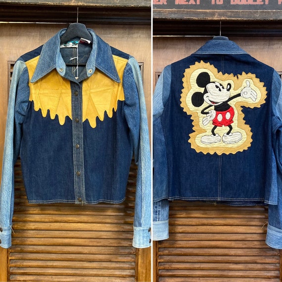 Mickey mouse shop denim shirt