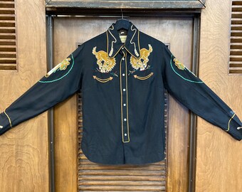 Vintage 1940's “frontex” Jet Black Cowboy Western Amazing