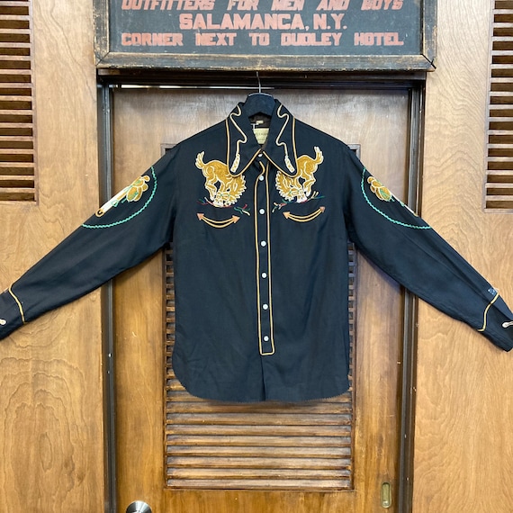 Vintage 1940's “frontex” Jet Black Cowboy Western Amazing