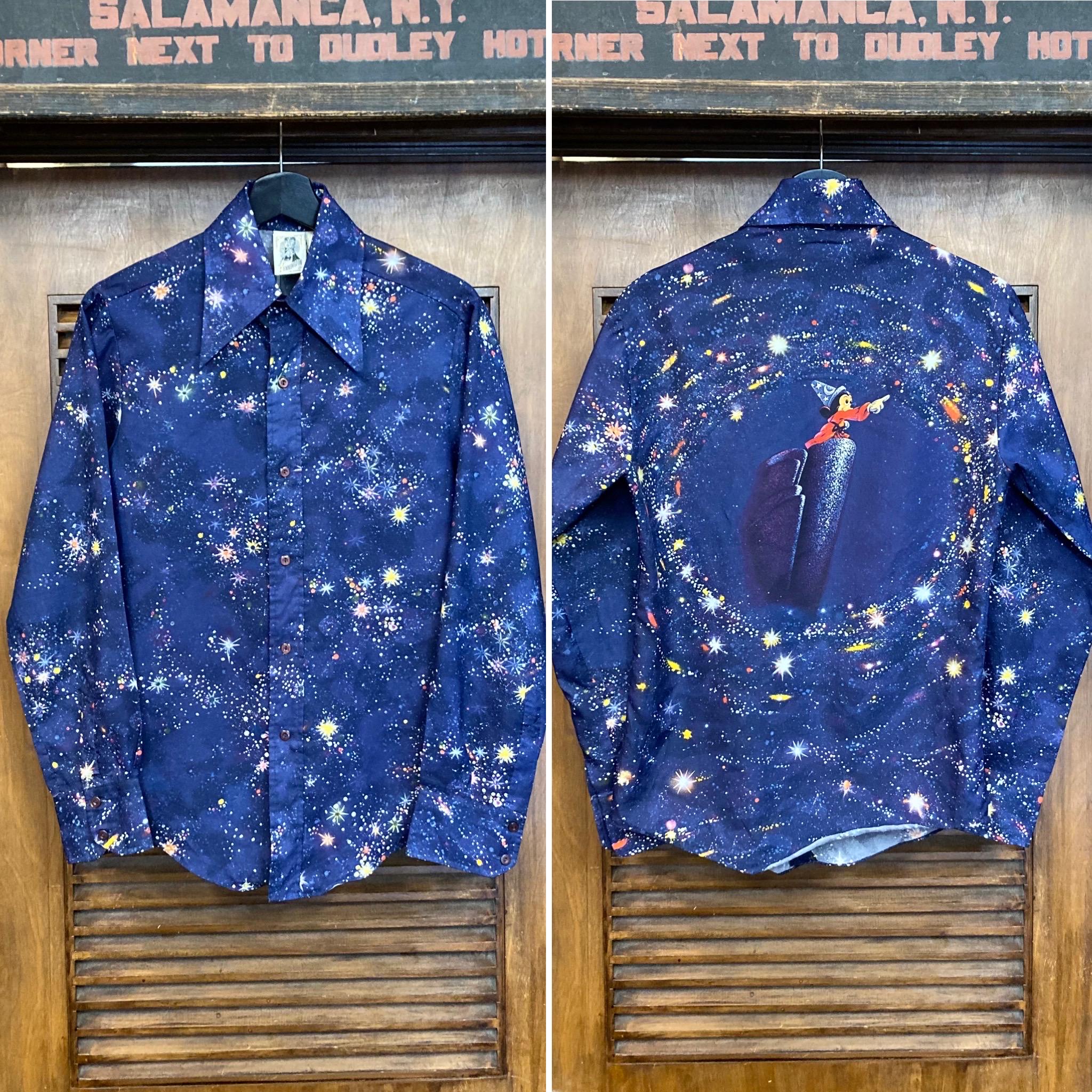 60S 70S ヴィンテージ KENNINGTON SHIRTS パブミラー VTG 60s 70s Kennington Asian Shiny Acetate Disco Shirt SZ L