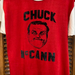 Vintage 1960s Chuck McCann TV Show Actor Durene Jersey Pop Art Flocked Shirt image 7