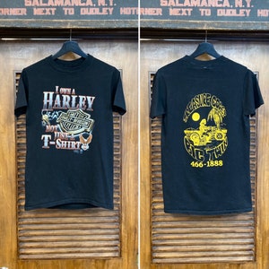 Vintage 1980’s Dated 1988 Harley Davidson Motorcycle MC Two-Sided T-Shirt, 3D Emblem Label, 80’s Tee Shirt, Vintage Clothing