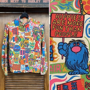 Vintage 60s モンスター柄ハット　ヒッピー Vintage 60s モンスター柄ハット ヒッピー