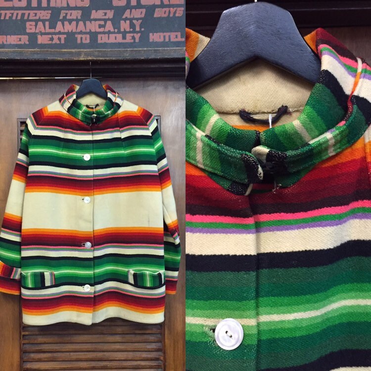 Vintage 1920's Pendleton Type Southwest Pattern Wool Jacket