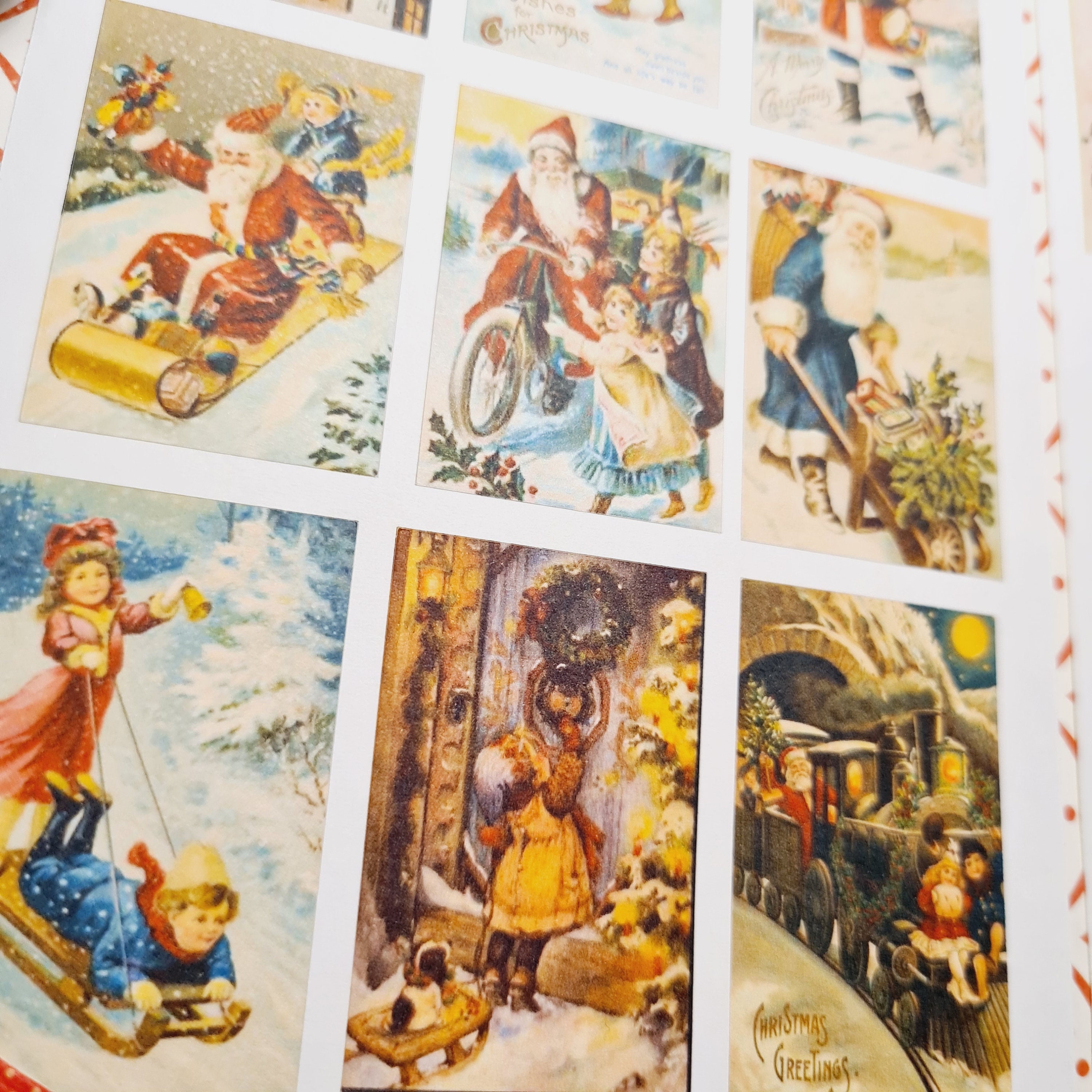 Vintage Christmas Card Stickers a Xmas Stickers Planner - Etsy UK