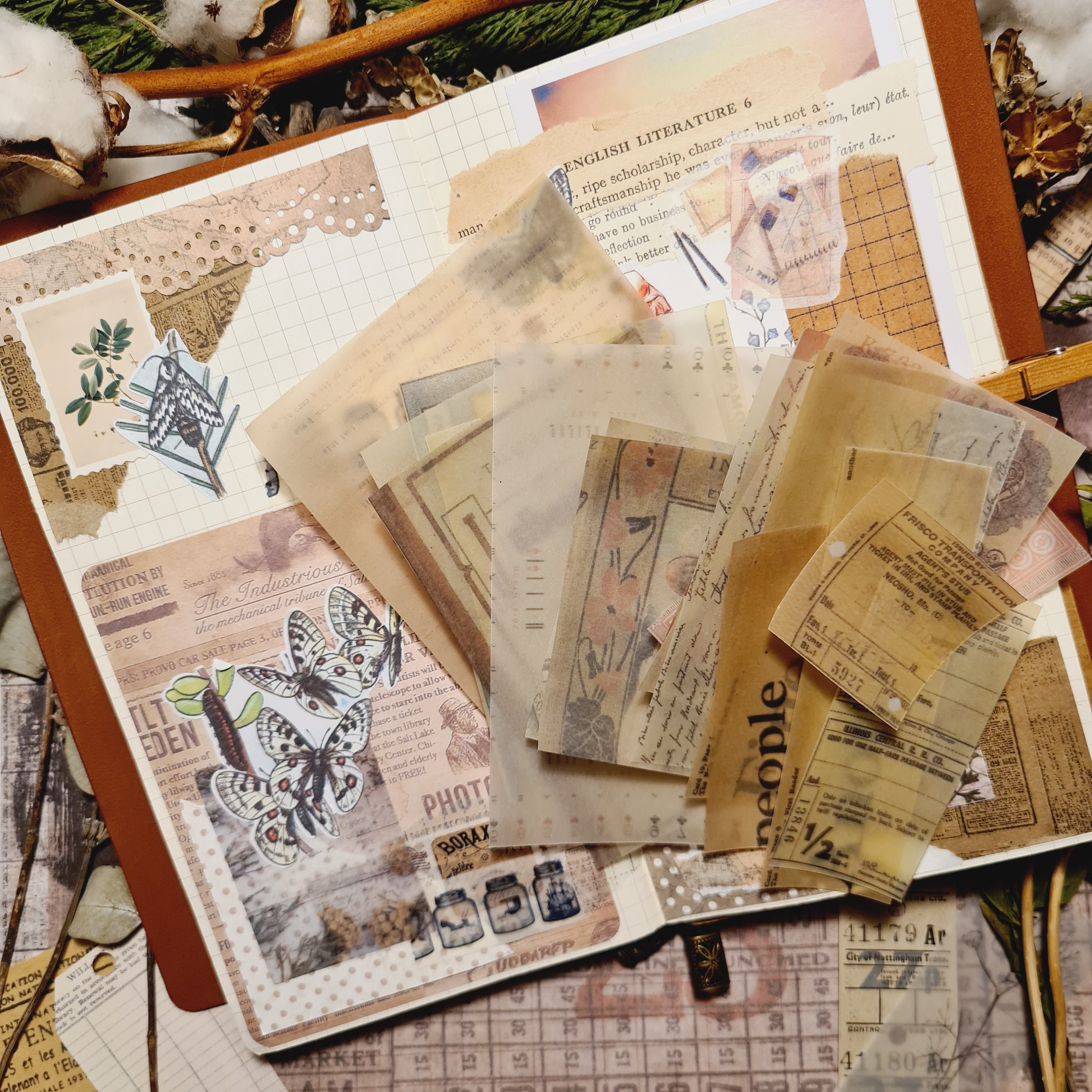 Art & Collectibles Paper scrap paper embellishments to decorate a happy