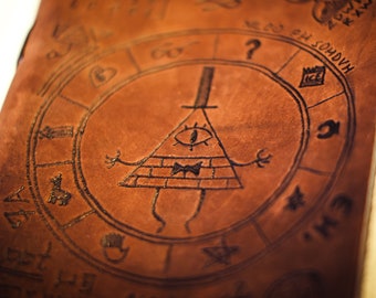 Leather Journal - Gravity Falls Bill Cipher
