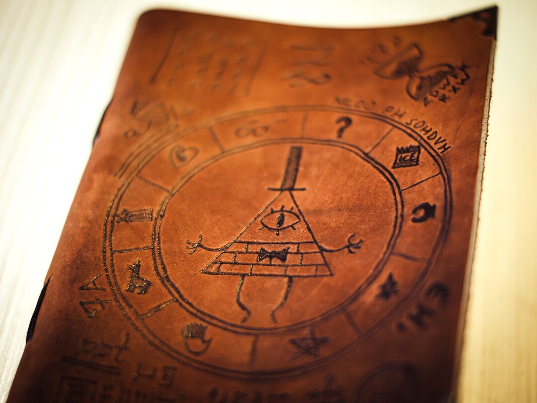 Leather Journal Gravity Falls Bill Cipher Etsy