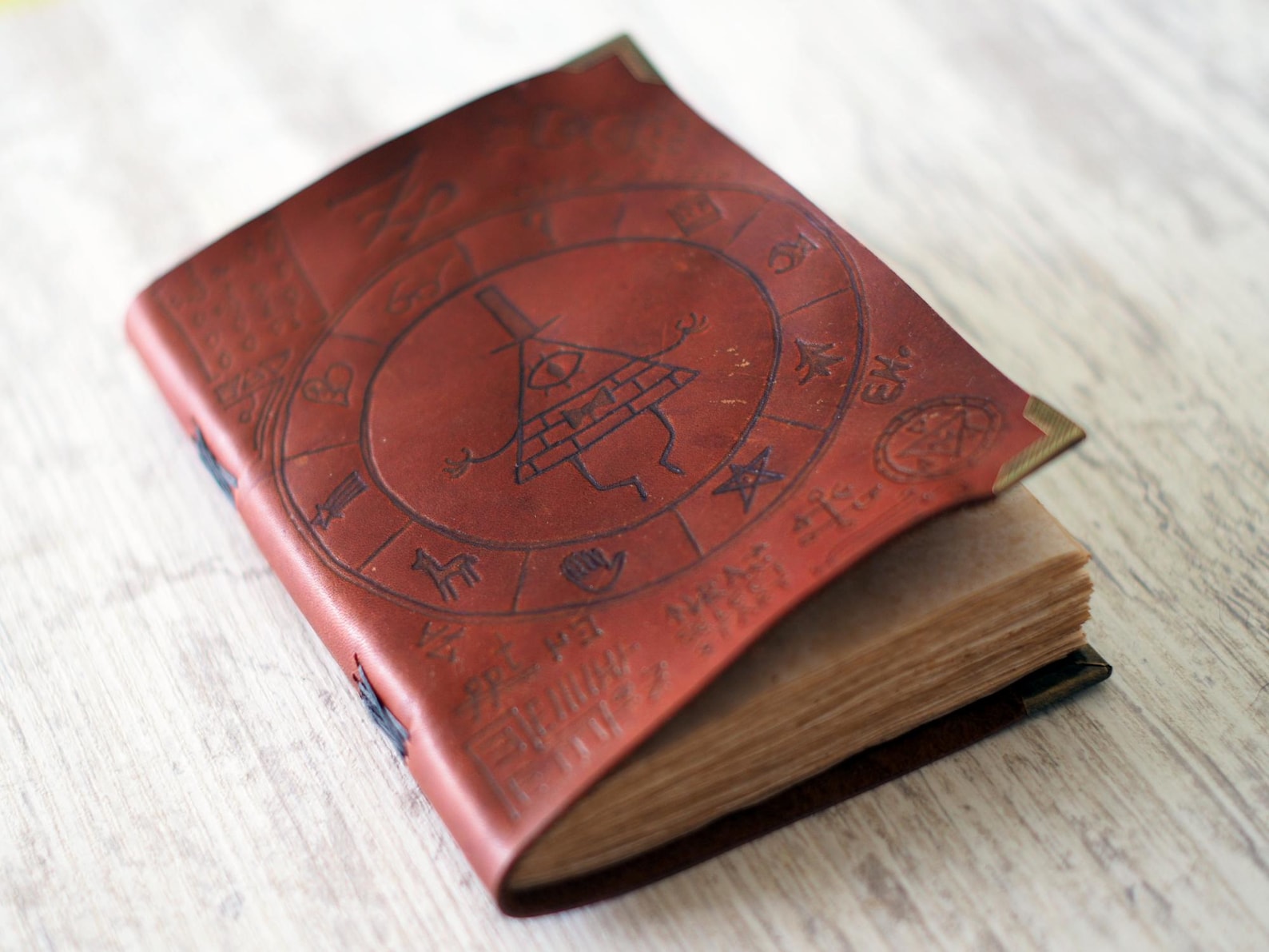 Leather Journal - Gravity Falls Bill Cipher - Etsy UK