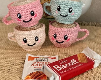 Mini Chai Plush Buddy Surprise: Handmade Crochet Tea Cup Decor