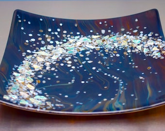 Chuppah Glass Art, Bespoke Chuppah Glass and Platter, Jewish Wedding Shards, Wedding and Engagement Gift. Smash The Glass, Judaica, Platter.