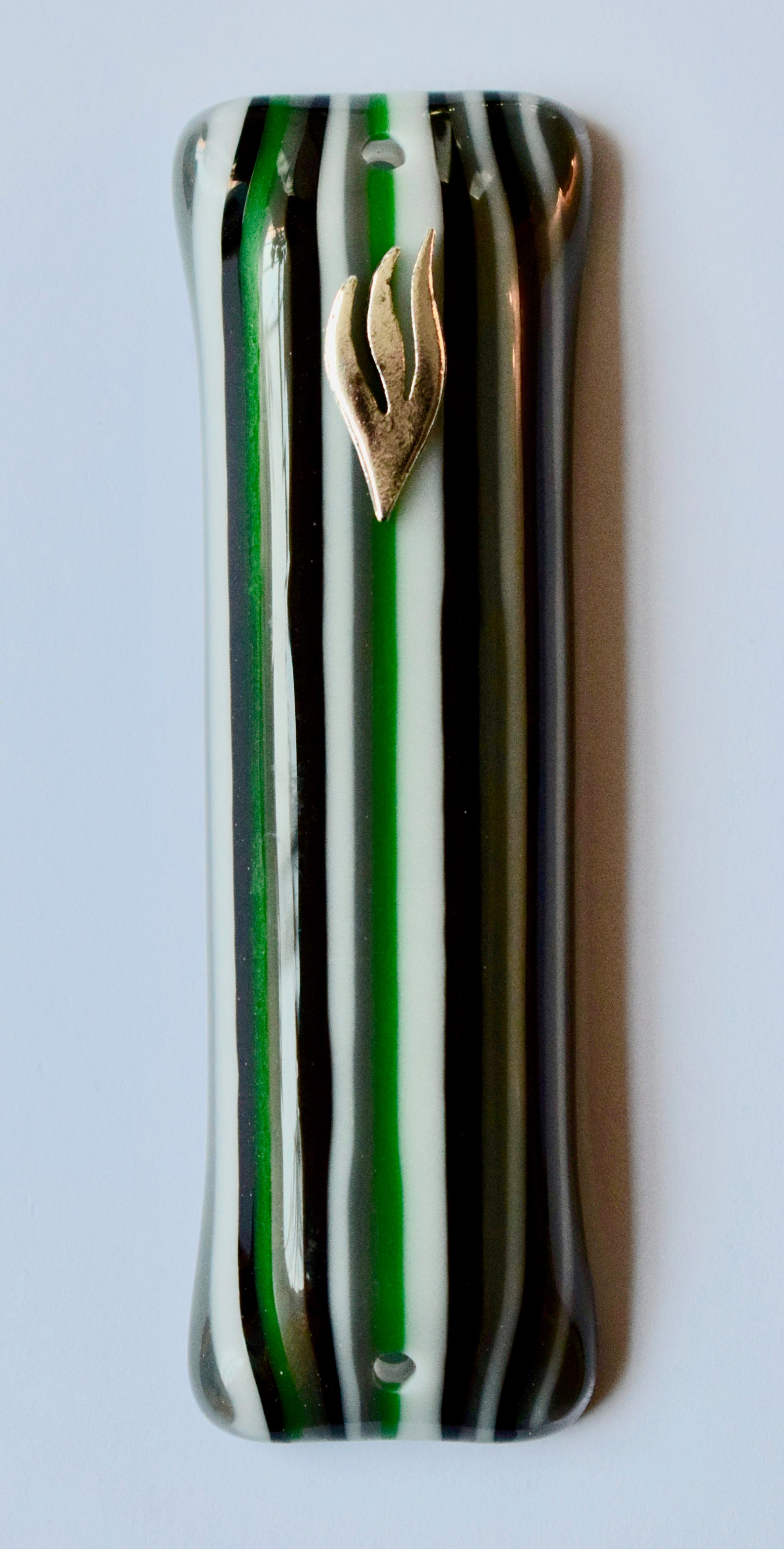 MEZUZAH. Unique Contemporary Glass Art Mezuzah, Handmade and Original