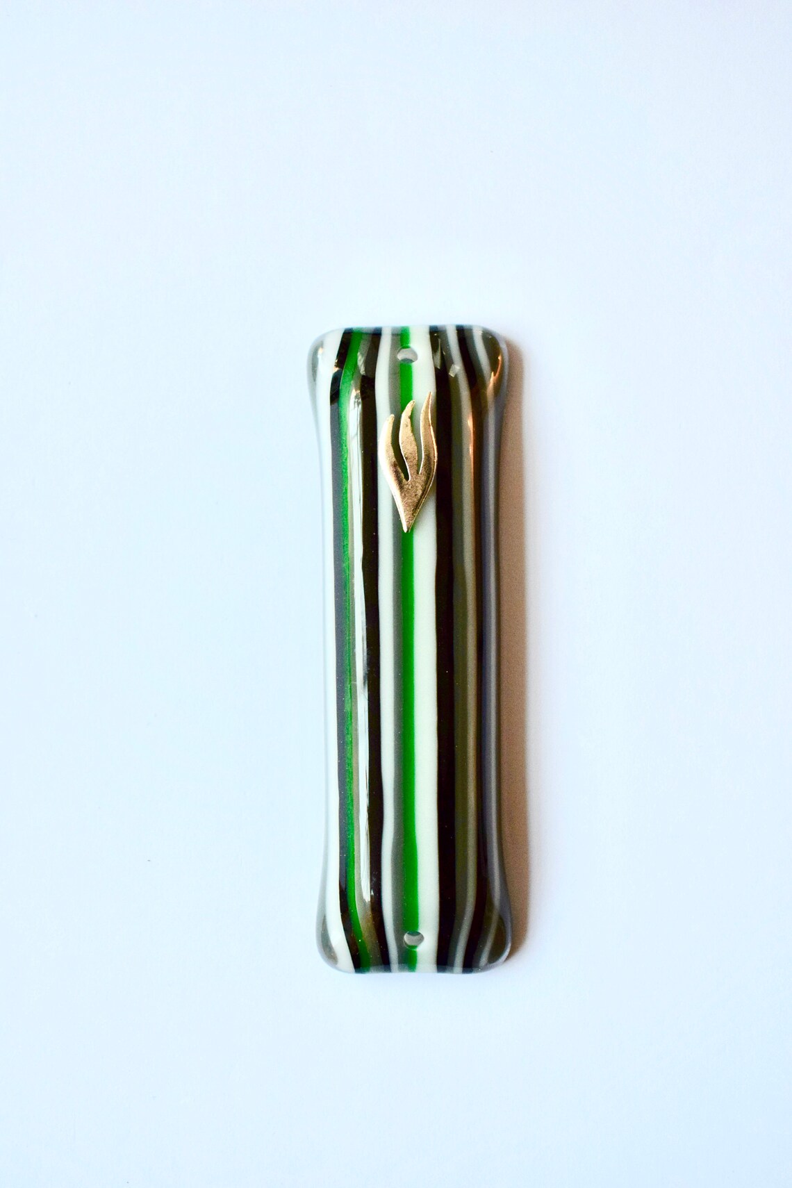 MEZUZAH. Unique Contemporary Glass Art Mezuzah, Handmade and Original, Judaica, Jewish Art