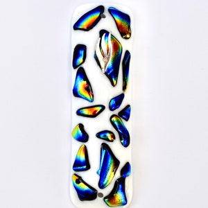 MEZUZAH. Stunning Unique Glass Art Mezuzah, Rainbow, Gay Pride, Handmade, Judaica, Jewish Art, Wedding Gift, New Home Gift, Original Gift,