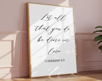 Christian Home Decor, Bible Verse Print, Minimalist Scripture Art (Digital Download)