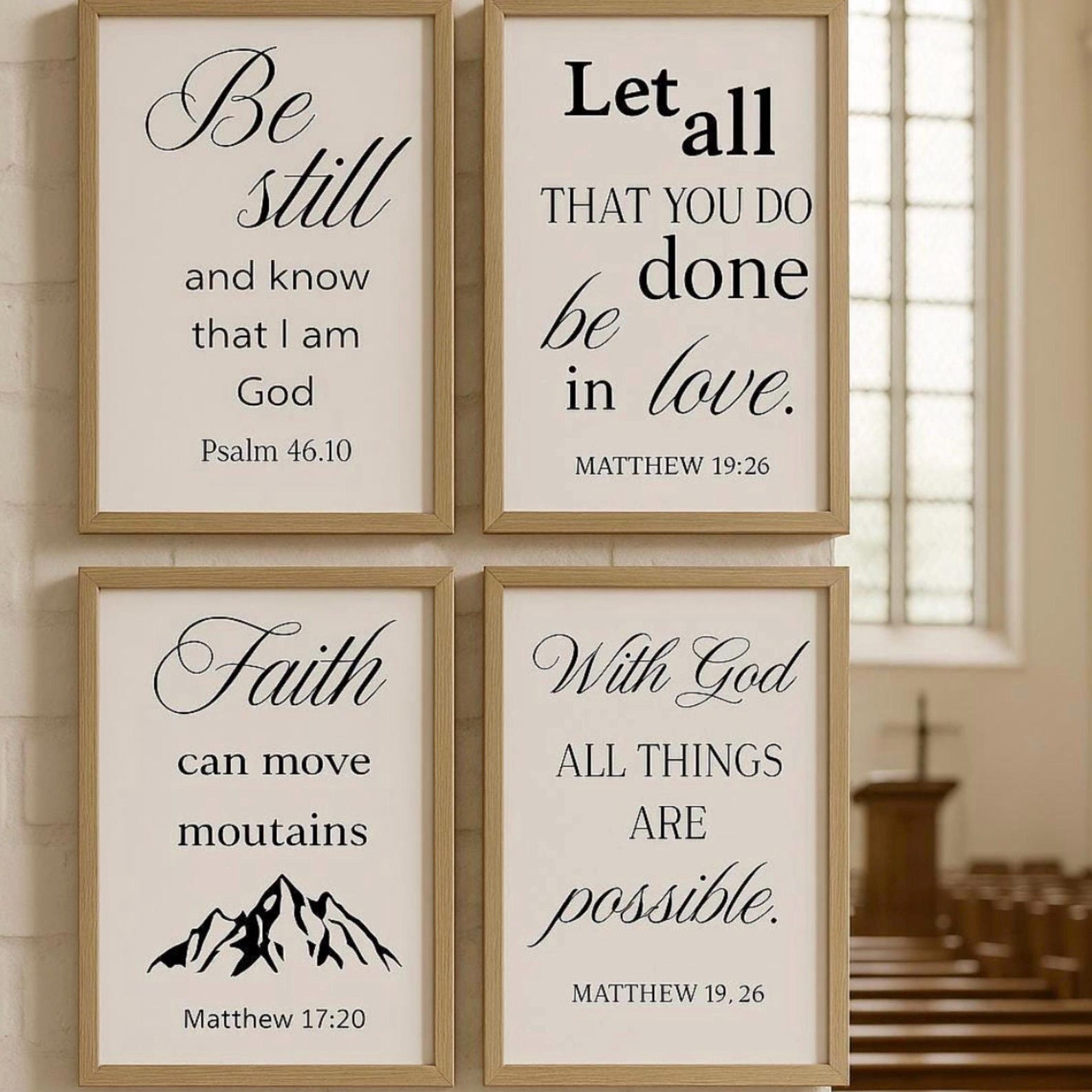 Bible Verse Wall Art Set: Christian Scripture Prints (digital Download ...