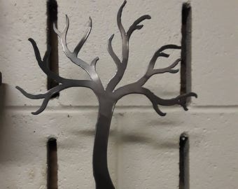Benutzerdefinierte Metall Baum des Lebens Schmuckständer Ring Baum freistehende Tisch Top Kunst Kunstwerk handgefertigt Indy Made Fab Halloween Art gemacht
