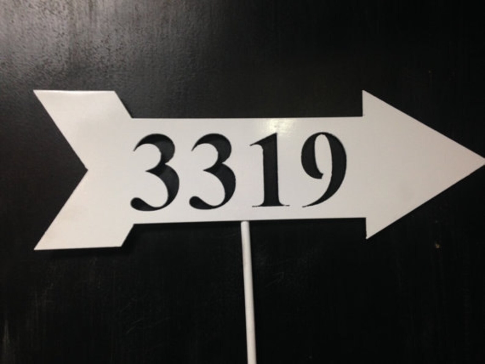 Address Sign Arrow Shaped Custom Metal Fabricated House Etsy