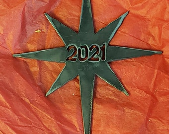 2021 6" Metal Nativity Star Ornament Christmas Star of Bethlehem Decoration Keepsake Tree Decor North Star