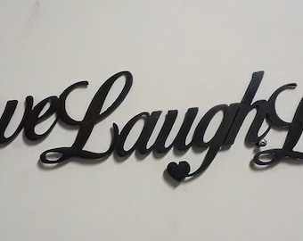 Live Laugh Love Metal Sign Wall Art Hanging Artwork Plaque