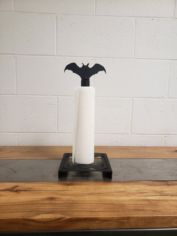 Metal Bat Paper Towel Holder Kitchen Free Standing Home Decor Halloween Dispenser Vampire Dracula Goth Gothic Functional Art Etsy Ireland