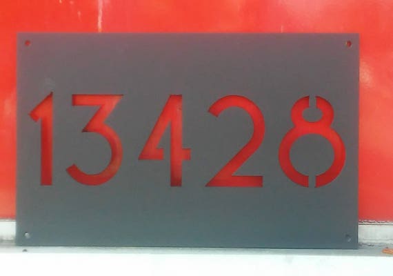 Metal Cut Sign 16x10in Custom Address Number and Name Metal Cut Sign 16x10in Custom Address Number and Name