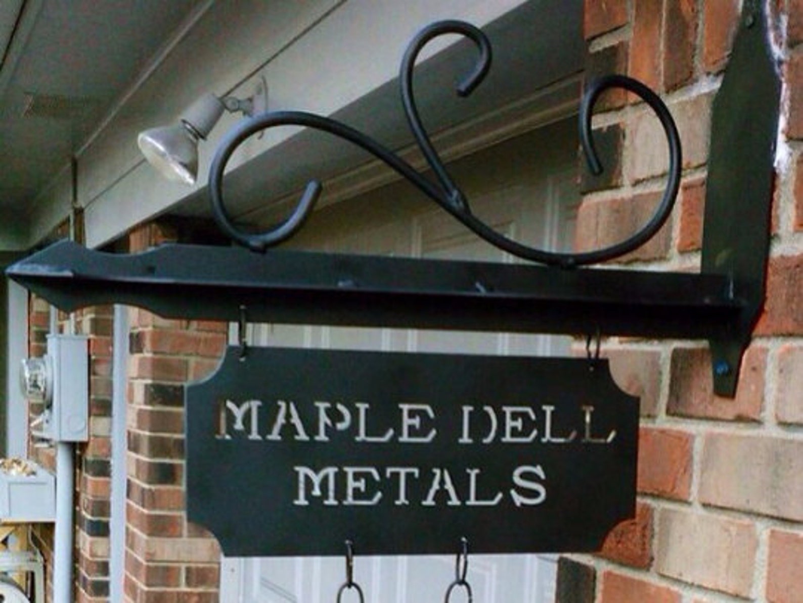 Hanging Metal Sign W/ Bracket Custom Personalized for Home Etsy