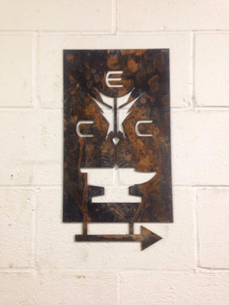 Directional Metal Sign 18 x 12 Steel Cut Custom Sign Home Business Advertising Address or Marketing