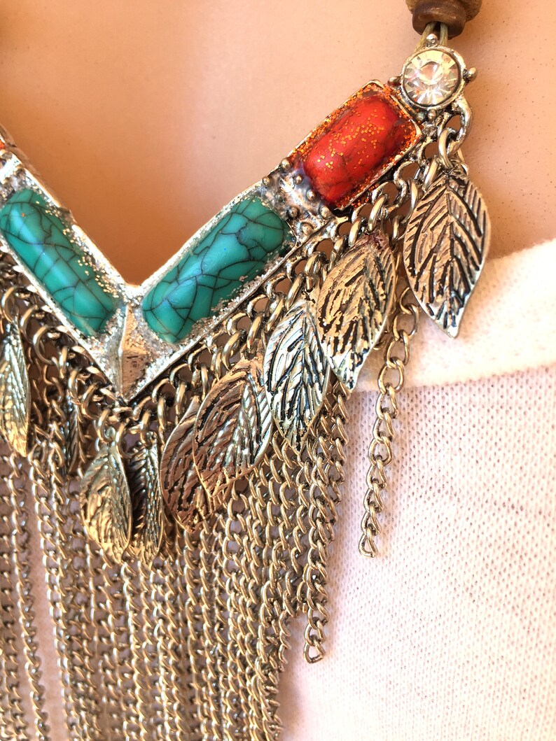 Statement Necklace Tassel Necklace Boho Necklace