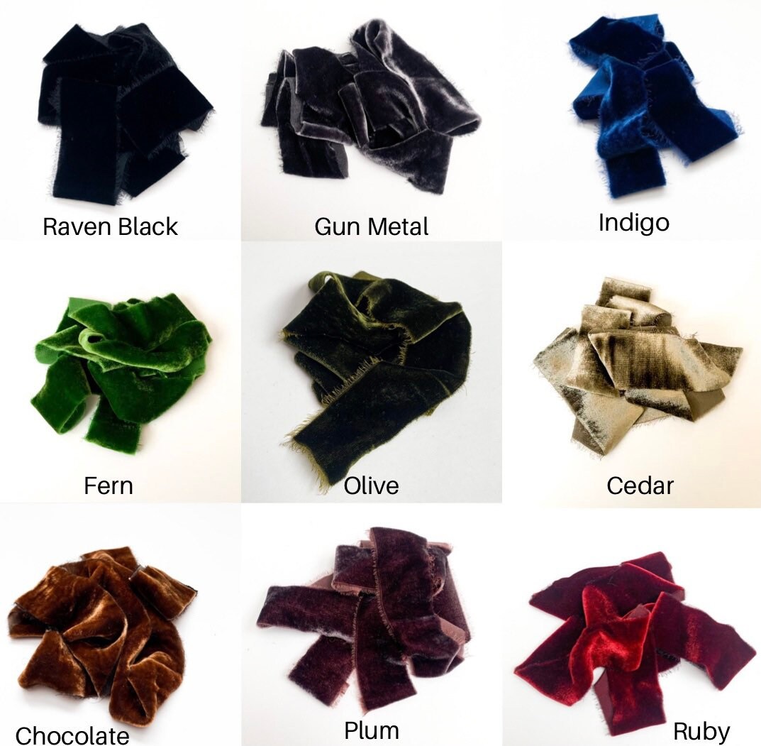 Hand Torn Velvet Strips Etsy