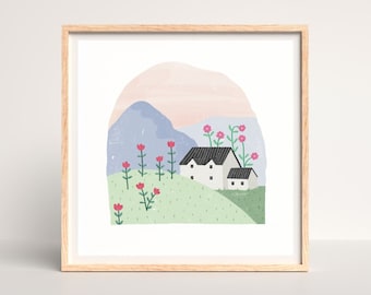 homes in the hills print | 8x8/8x10