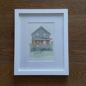 custom home painting watercolor & ink 5x7 realtor gift image 3