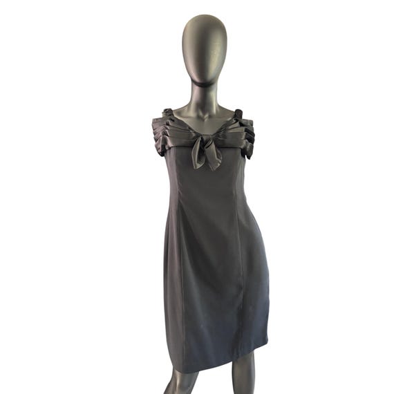 Betsy & Adam Off-shoulder Black Cocktail Dress With Bow Detail Made in USA  Vintage Elegant Evening Wear - Etsy