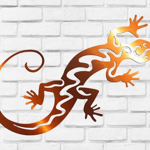 Southwest Gecko, Southwest Metal Art, Southwest Metal Wall Art