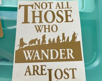 Lost LOTR car decal, Gold Vinyl
