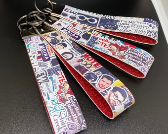 Schitt’s fun faux leather key fob, 10 inches, multicolored awesome show references