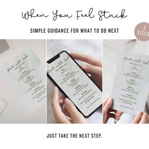 When You Feel Stuck Reset Printable – Christian Encouragement, Faith Reset Guide, Bible-Based Direction, Phone Wallpaper + Printable Card