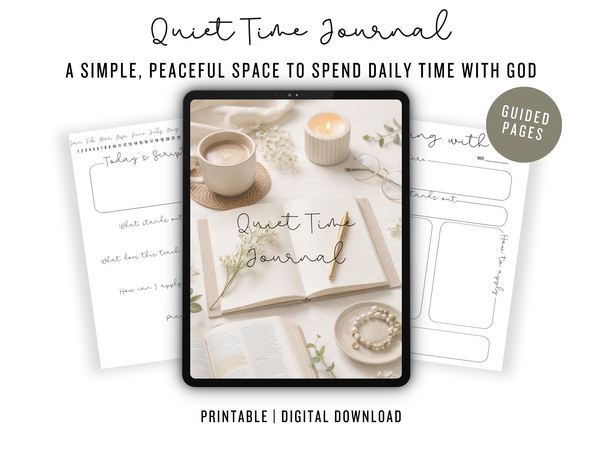 Christian Quiet Time Journal Printable | Bible Study Journal ...