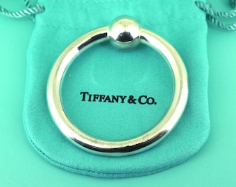 Authentic Tiffany & Co. Shiny Round Design Baby Rattle Toy 925 Sterling OT 91